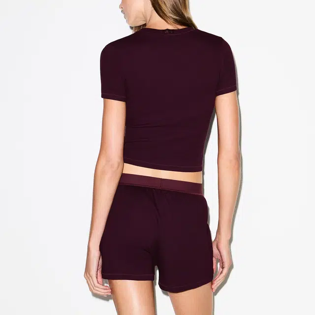 SKIMS COTTON RIB T-SHIRT FW25T