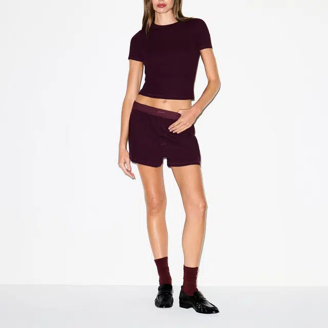 SKIMS COTTON RIB T-SHIRT FW25T