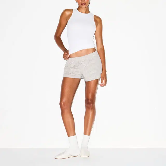 SKIMS FW25 COTTON POPLIN BOXER SLEEP SET