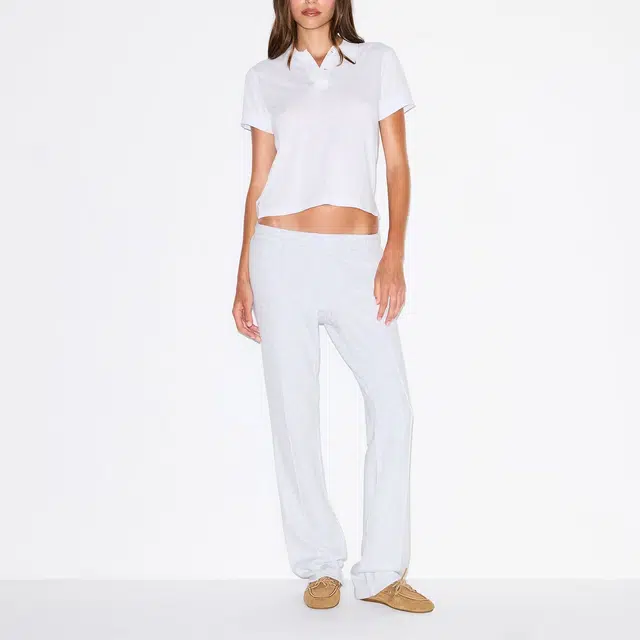 SKIMS FW25 COTTON FLEECE LOW RISE SLIM PANT