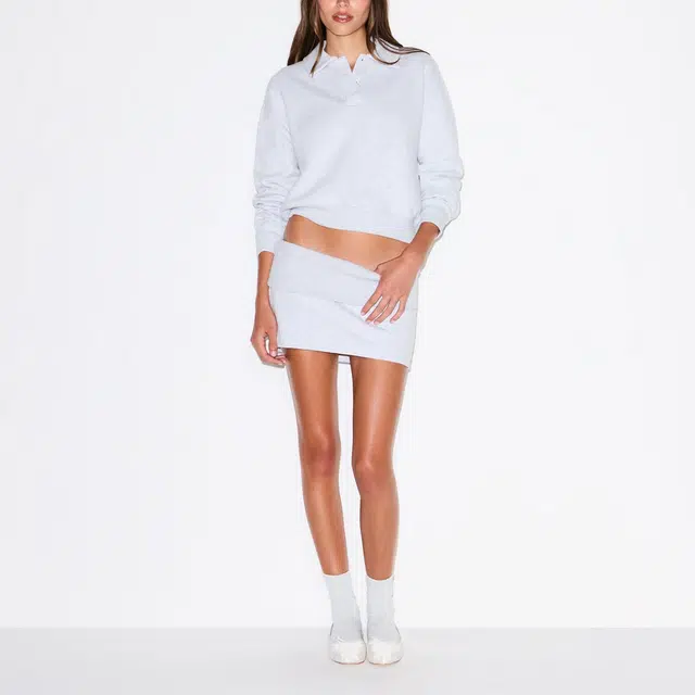 SKIMS FW25 COTTON FLEECE POLO SWEATSHIRT Polo