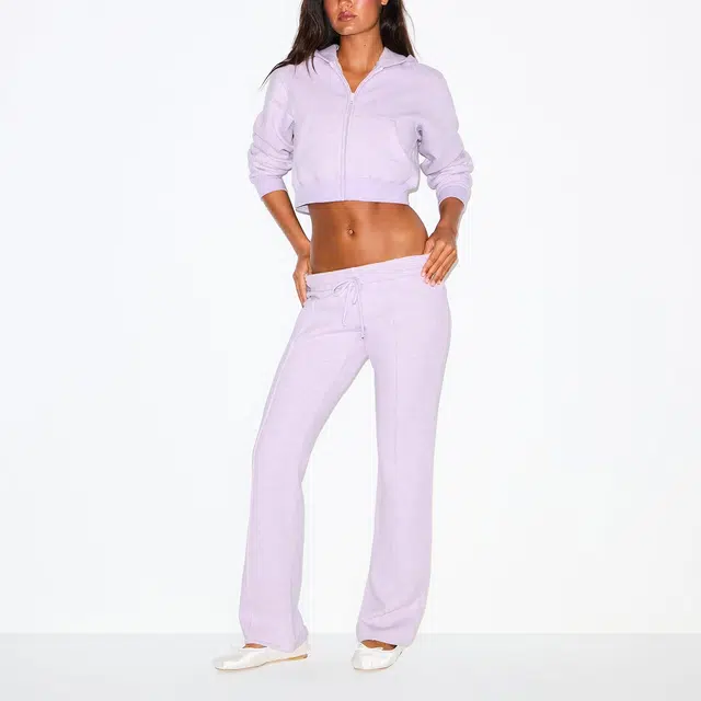 SKIMS FW25 COTTON FLEECE LOW RISE SLIM PANT