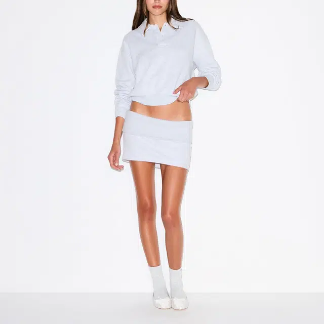 SKIMS FW25 COTTON FLEECE FOLDOVER MINI SKIRT