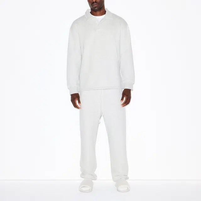 SKIMS FW25 FLEECE LOUNGE MENS RELAXED POLO Polo