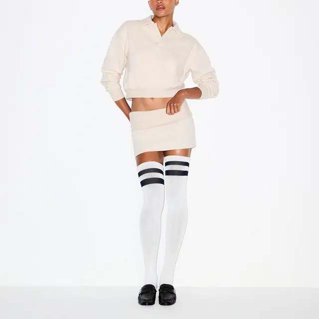 SKIMS FW25 COTTON FLEECE POLO SWEATSHIRT Polo
