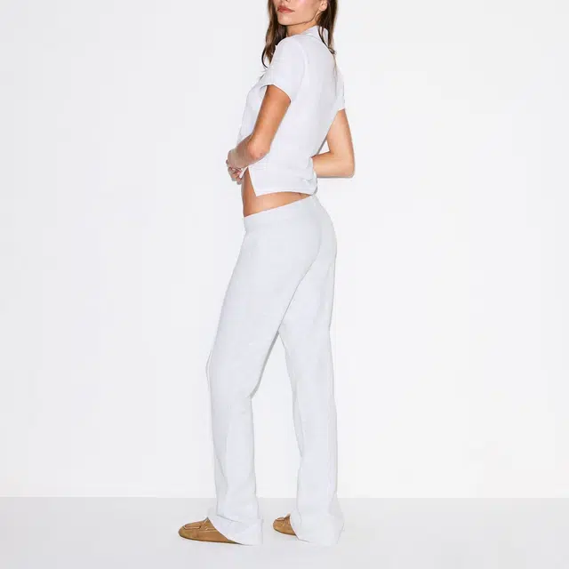 SKIMS FW25 COTTON FLEECE LOW RISE SLIM PANT