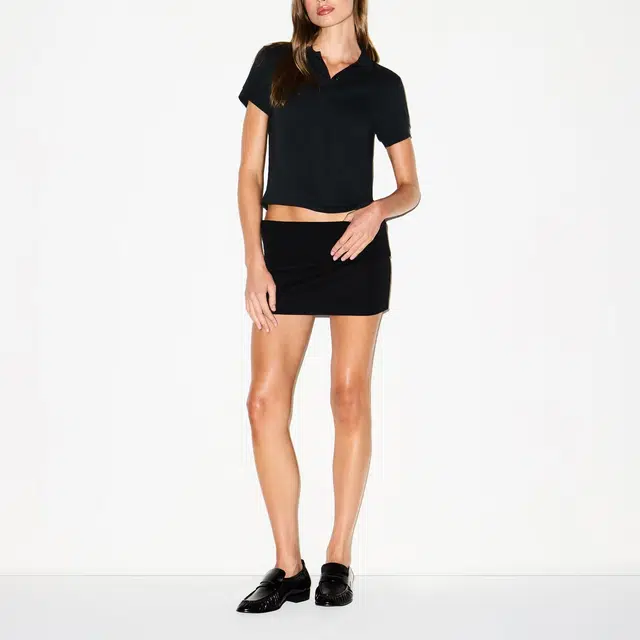SKIMS FW25 WORN IN JERSEY POLO BABY TEE Polo