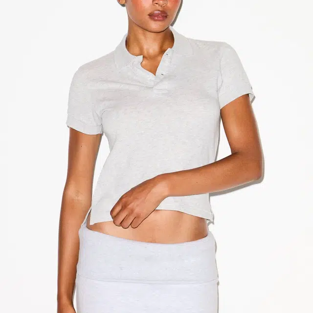 SKIMS FW25 WORN IN JERSEY POLO BABY TEE Polo