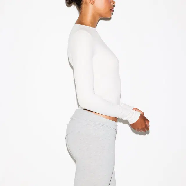 SKIMS DROP NEEDLE POINTELLE LONG SLEEVE TOP FW25T