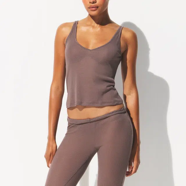 SKIMS FW25 SHEER RIB V NECK TANK V