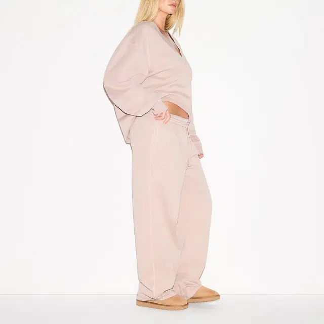 SKIMS FW25 BOYFRIEND FLEECE STRAIGHT LEG PANT
