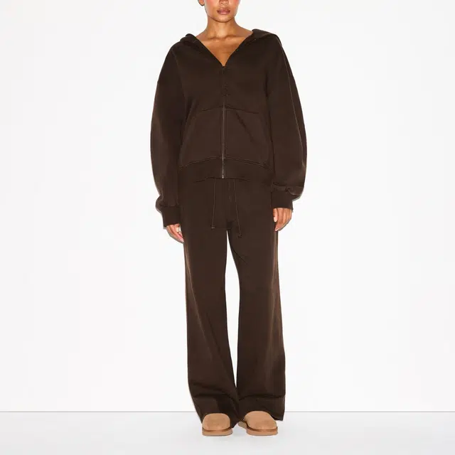 SKIMS FW25 BOYFRIEND FLEECE ZIP UP HOODIE