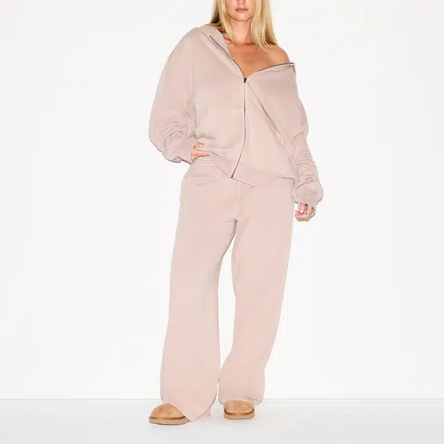 SKIMS FW25 BOYFRIEND FLEECE ZIP UP HOODIE