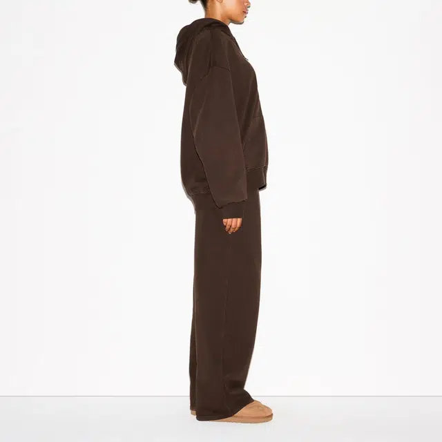 SKIMS FW25 BOYFRIEND FLEECE ZIP UP HOODIE