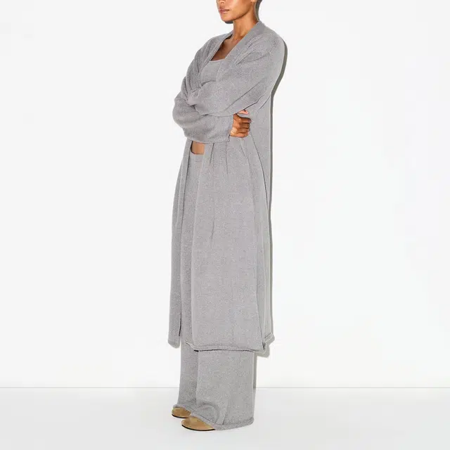 SKIMS FW25 TEXTURED KNIT LONG CARDIGAN
