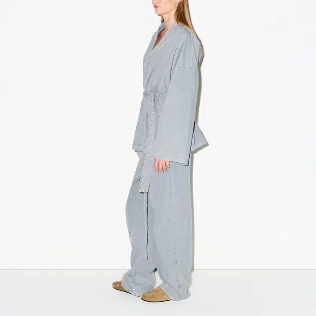 SKIMS FW25 WOVEN LOUNGE OVERSIZED WRAP TOP