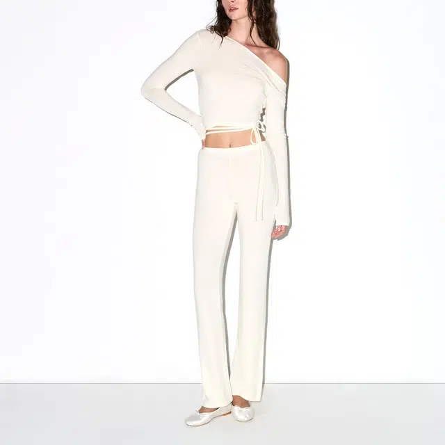 SKIMS FW25 TEXTURED KNIT LONG CARDIGAN
