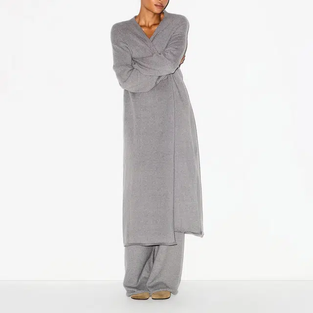 SKIMS FW25 TEXTURED KNIT LONG CARDIGAN