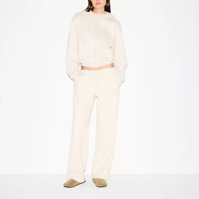 SKIMS COTTON FLEECE CLASSIC ZIP UP HOODIE