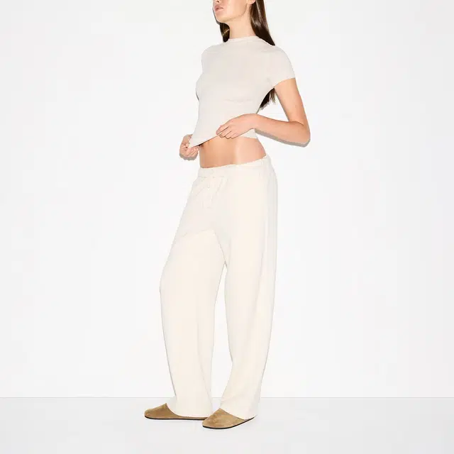 SKIMS COTTON FLEECE CLASSIC STRAIGHT LEG PANT