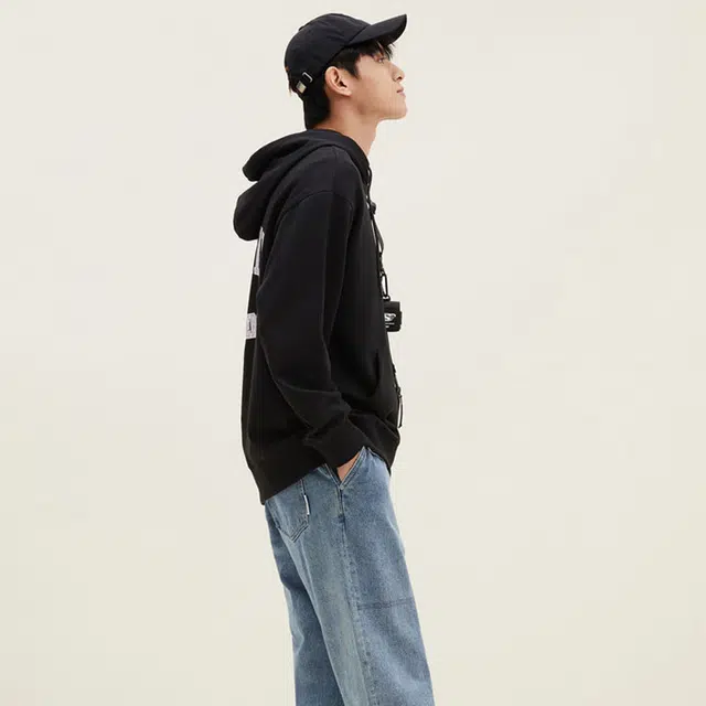 森马 时尚连帽休闲宽松舒适小熊印花长袖卫衣 男款