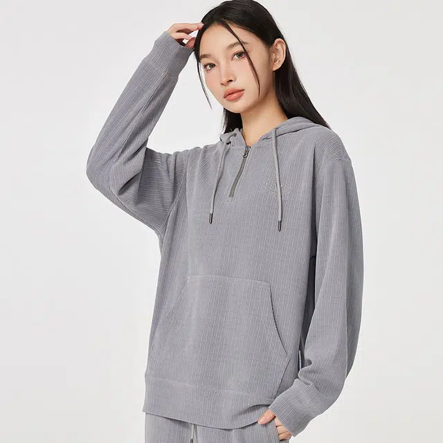 美特斯邦威 时尚休闲百搭连帽长袖卫衣 男女同款