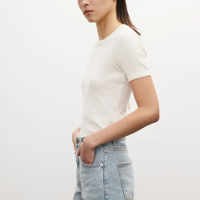 RECTO SHEER JERSEY FITTED T-SHIRT SS25T