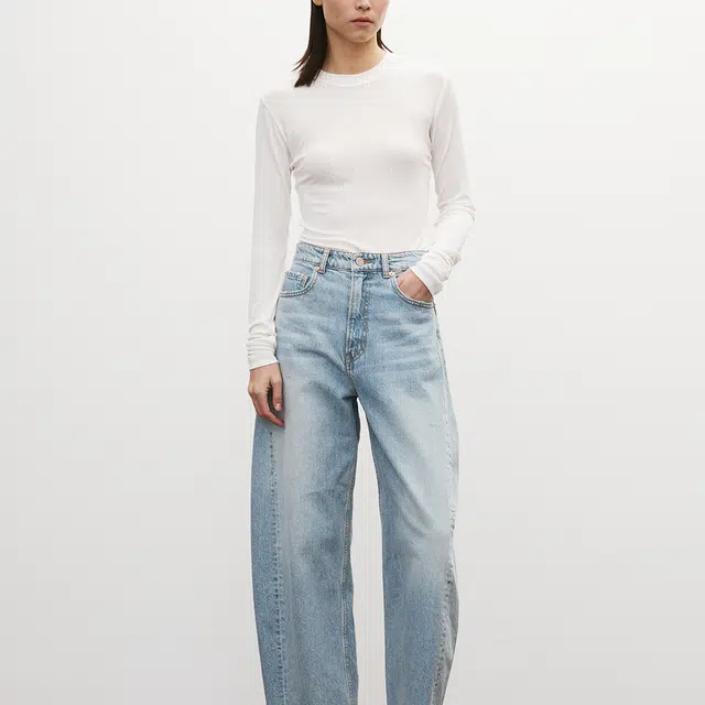 RECTO SS25 LONG SLEEVES SHEER JERSEY TOP