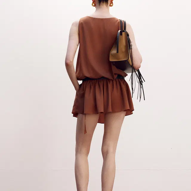 RECTO SS25 GATHERED DETAIL MINI DRESS