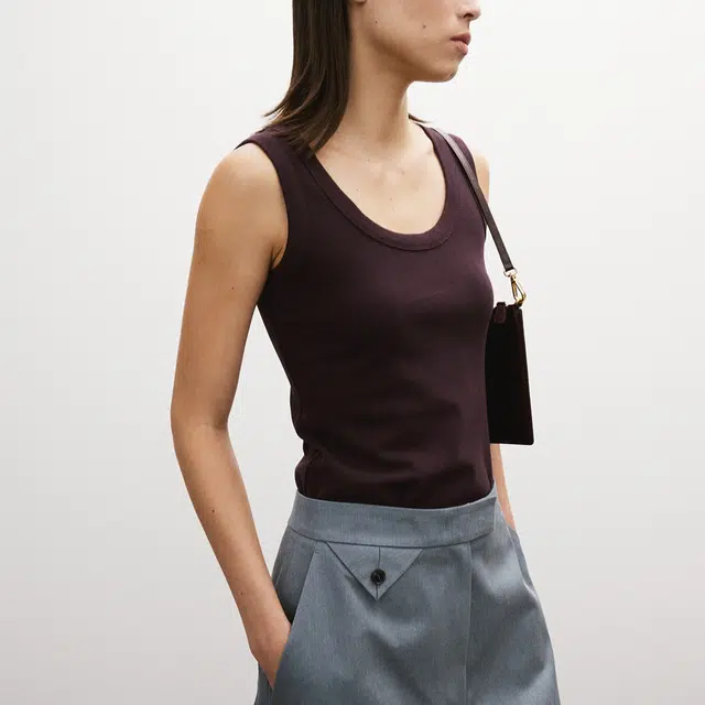 RECTO SS25 SCOOP NECK JERSEY TANK TOP