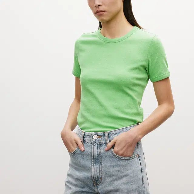 RECTO SHEER JERSEY FITTED T-SHIRT SS25T