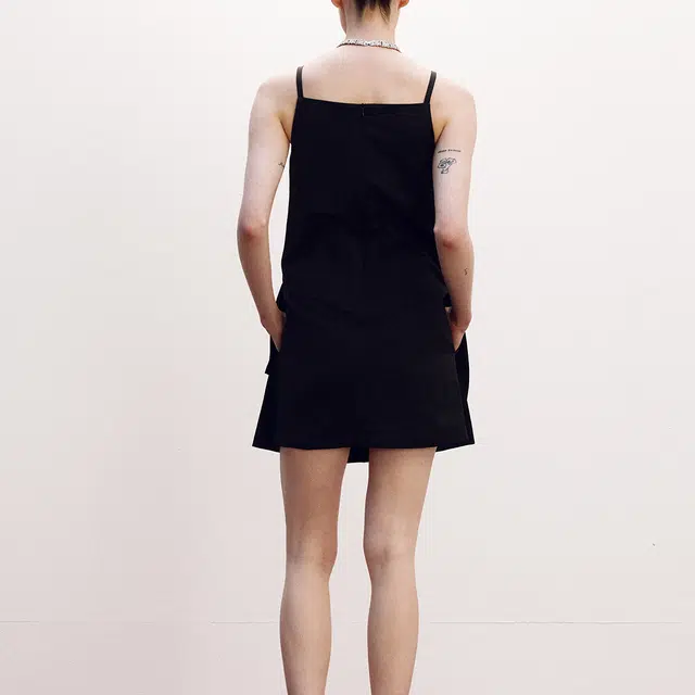 RECTO SS25 FOLDED DETAIL NYLON MINI DRESS