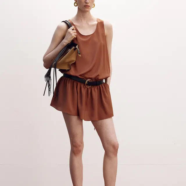 RECTO SS25 GATHERED DETAIL MINI DRESS