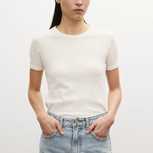 RECTO SHEER JERSEY FITTED T-SHIRT SS25T