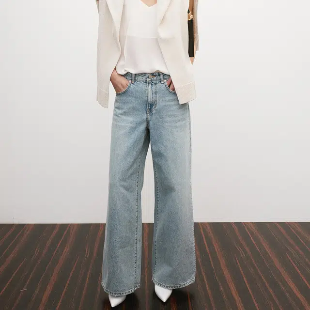 RECTO SS25 LOOSE FIT FLARED WIDE DENIM PANTS