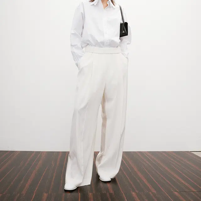 RECTO SS25 SHEER BACK BANDING WIDE PANTS