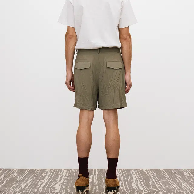 RECTO SS25 WRINKLE DETAIL BELTED SHORTS