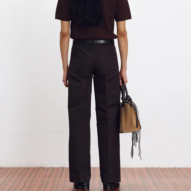 RECTO SS25 COTTON BLEND WIDE FLARED PANTS