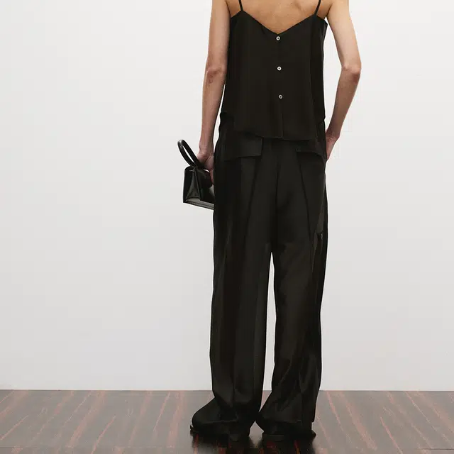 RECTO SS25 SHEER BACK BANDING WIDE PANTS