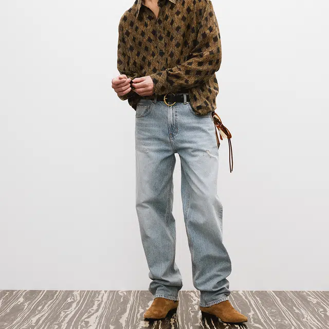 RECTO SS25 DESTROYED DENIM PANTS