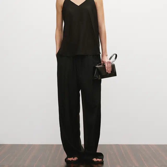 RECTO SS25 SHEER BACK BANDING WIDE PANTS