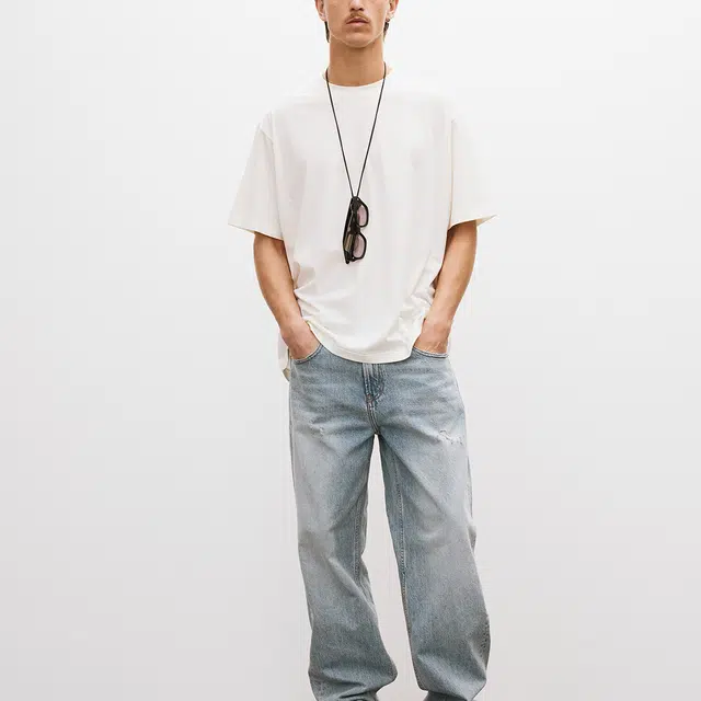 RECTO SS25 MENS CASHMERE BLEND LOOSE FIT T-SHIRT T