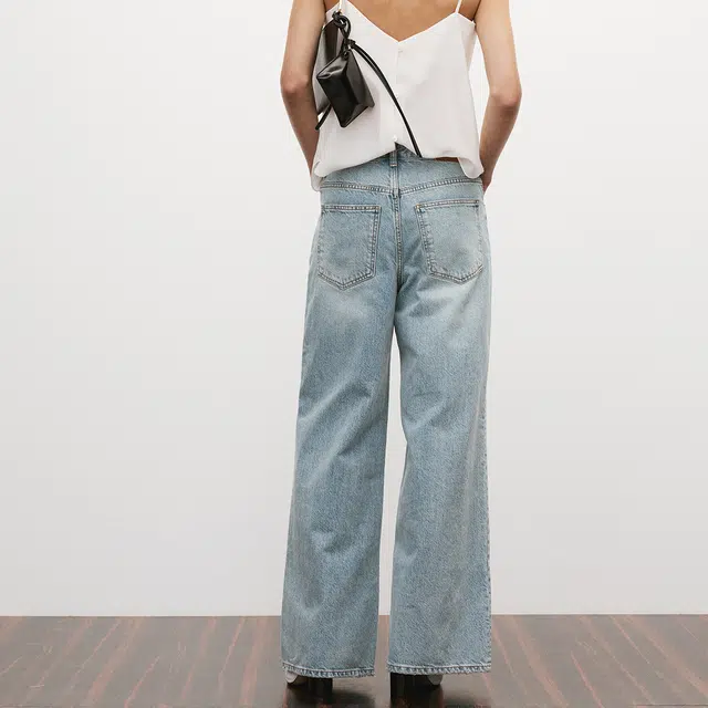 RECTO SS25 LOOSE FIT FLARED WIDE DENIM PANTS