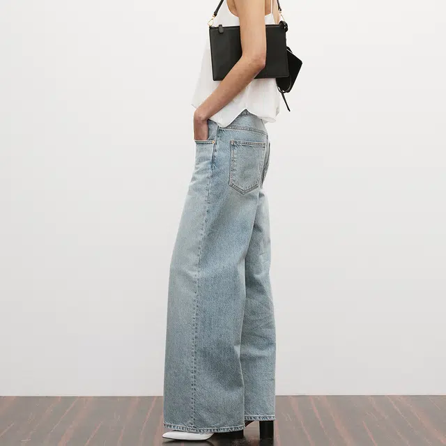 RECTO SS25 LOOSE FIT FLARED WIDE DENIM PANTS