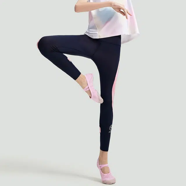 安踏儿童 艺术体操系列 晕染冰丝凉感修身打底裤 儿童款 纯雅蓝