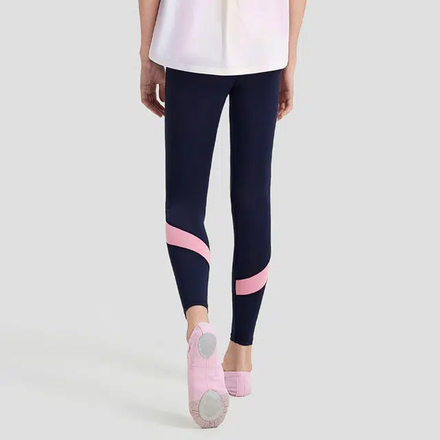 安踏儿童 艺术体操系列 晕染冰丝凉感修身打底裤 儿童款 纯雅蓝