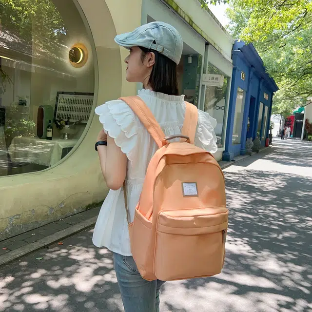 醇龙 学生高颜值简约纯色旅行 背包书包双肩包 尼龙 女款 多色