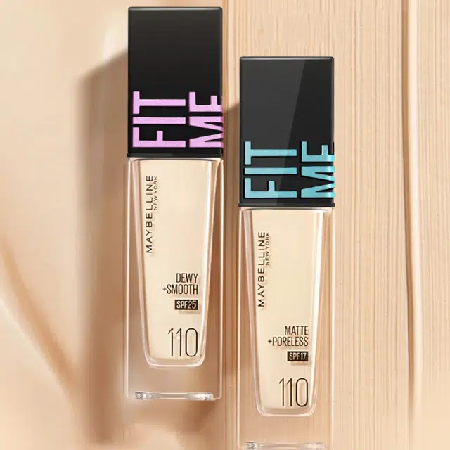 美宝莲 柔雾粉底液粉饼彩妆套装 易上色 两件套