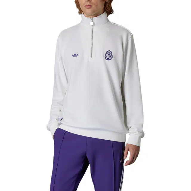 adidas Originals Half-Zip Sweatshirt White