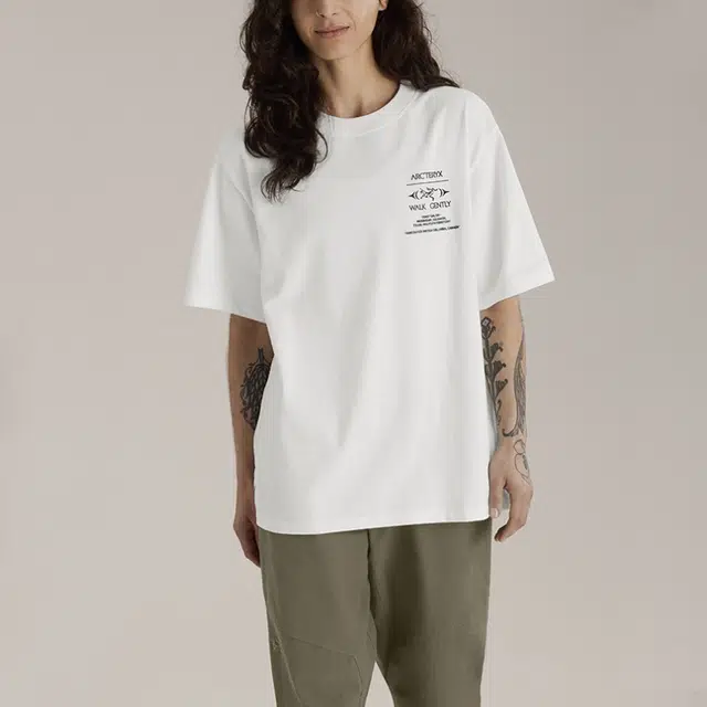 Arcteryx walk gently SS25 COTTON SALMON SKIN logoT